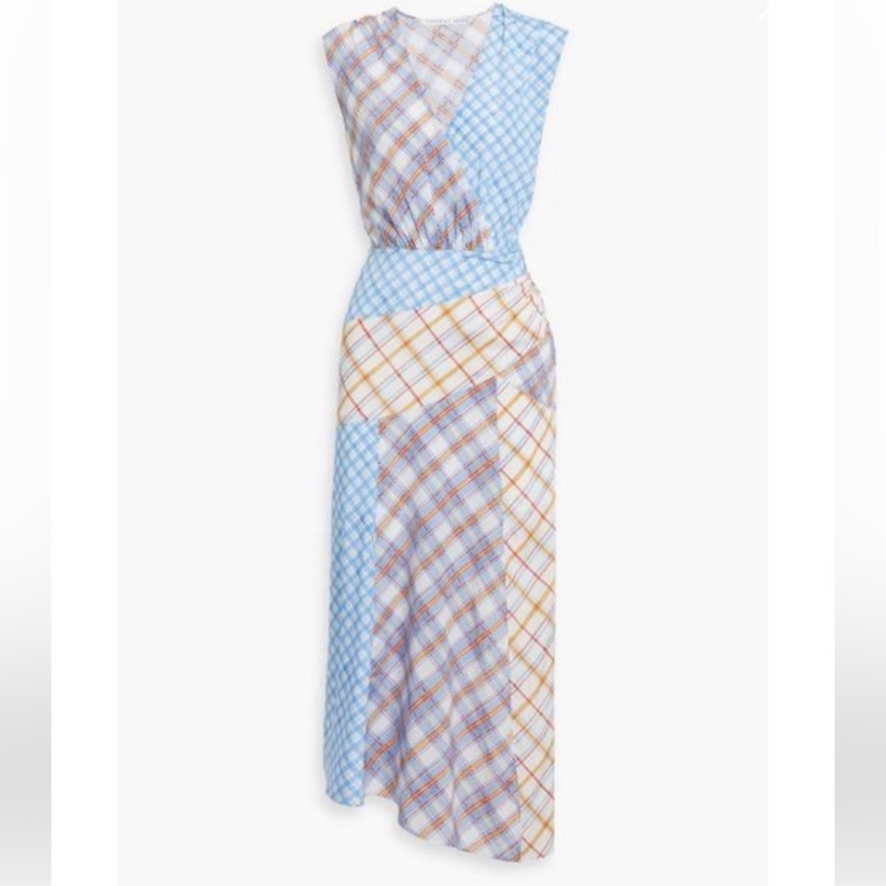 Veronica Beard Wixson Ruched Patchwork Midi Dress… - image 6